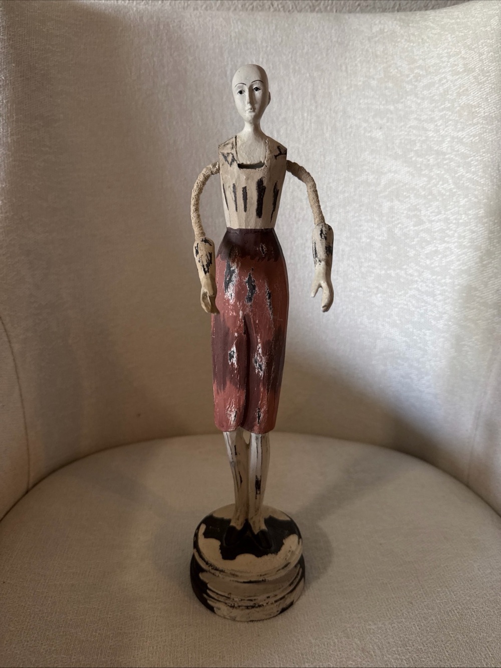 Vintage WoodenSantos Doll Figurine Statue Folk Art Oddities Home Art